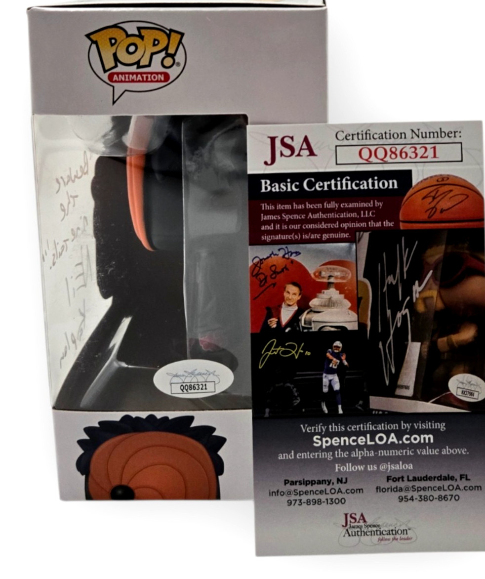 Tobi Naruto Signed Funko Pop Autograph Neil Kaplan 184 Anime JSA COA 321