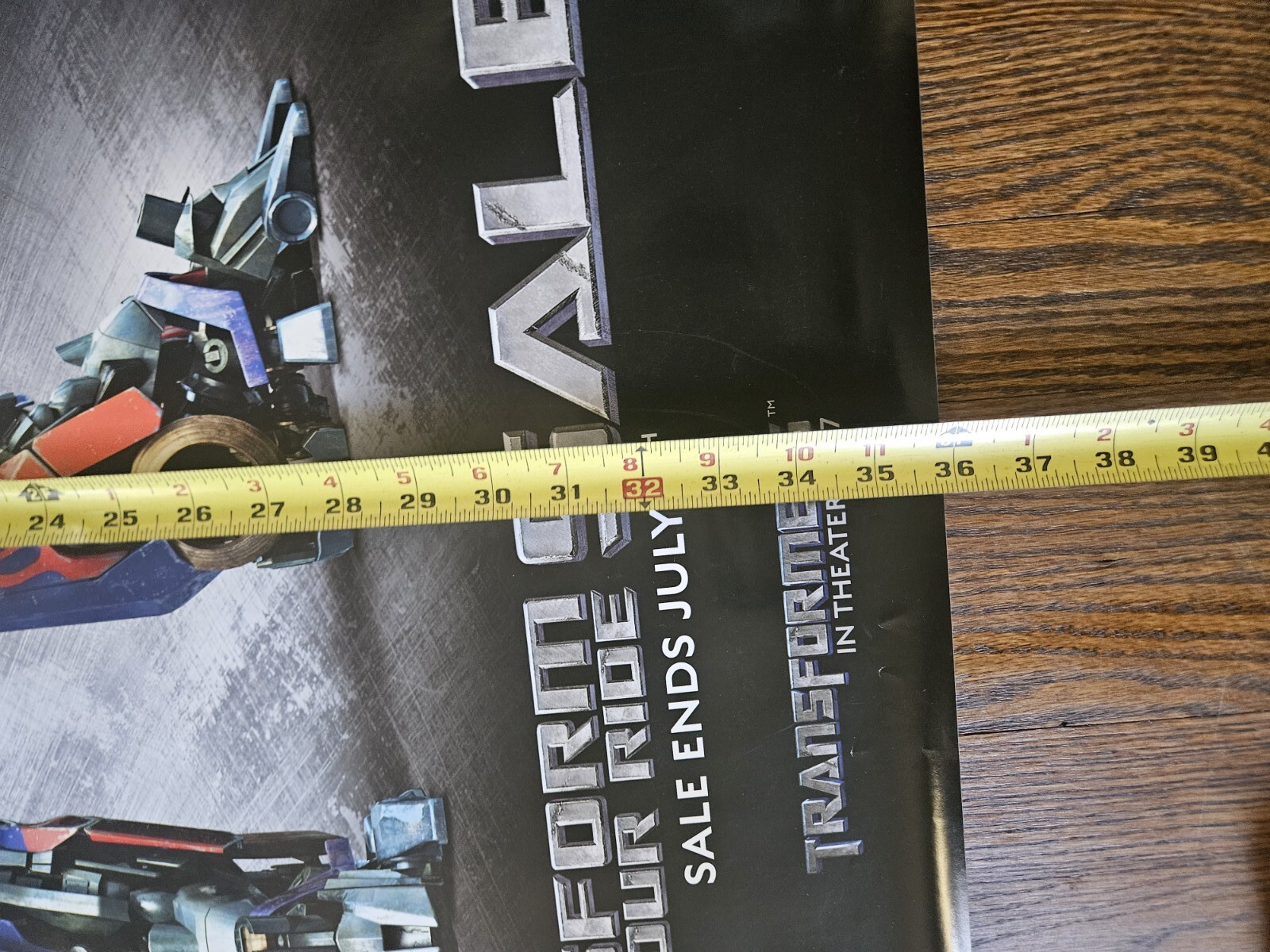 TRANSFORMERS 2007 Transform Ride Sale Roll Out GM PROMO Car Poster Optimus PRIME