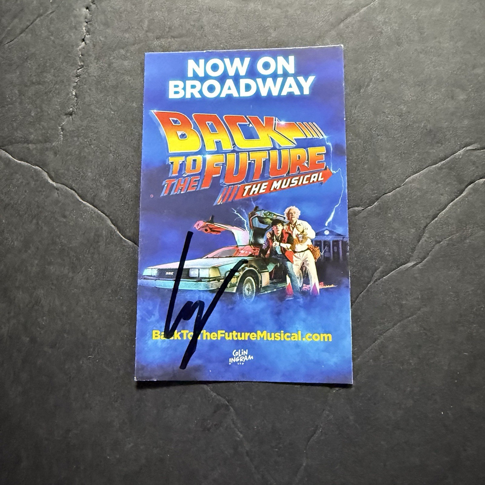 Casey Likes Signed Back To The Future Broadway Marty McFly Flyer Mini Ad