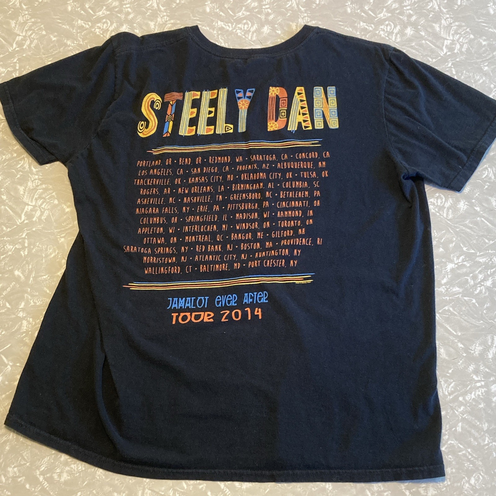 Steely Dan Jamalot Ever After Tour 2014 Gildan Softstyle T-Shirt L