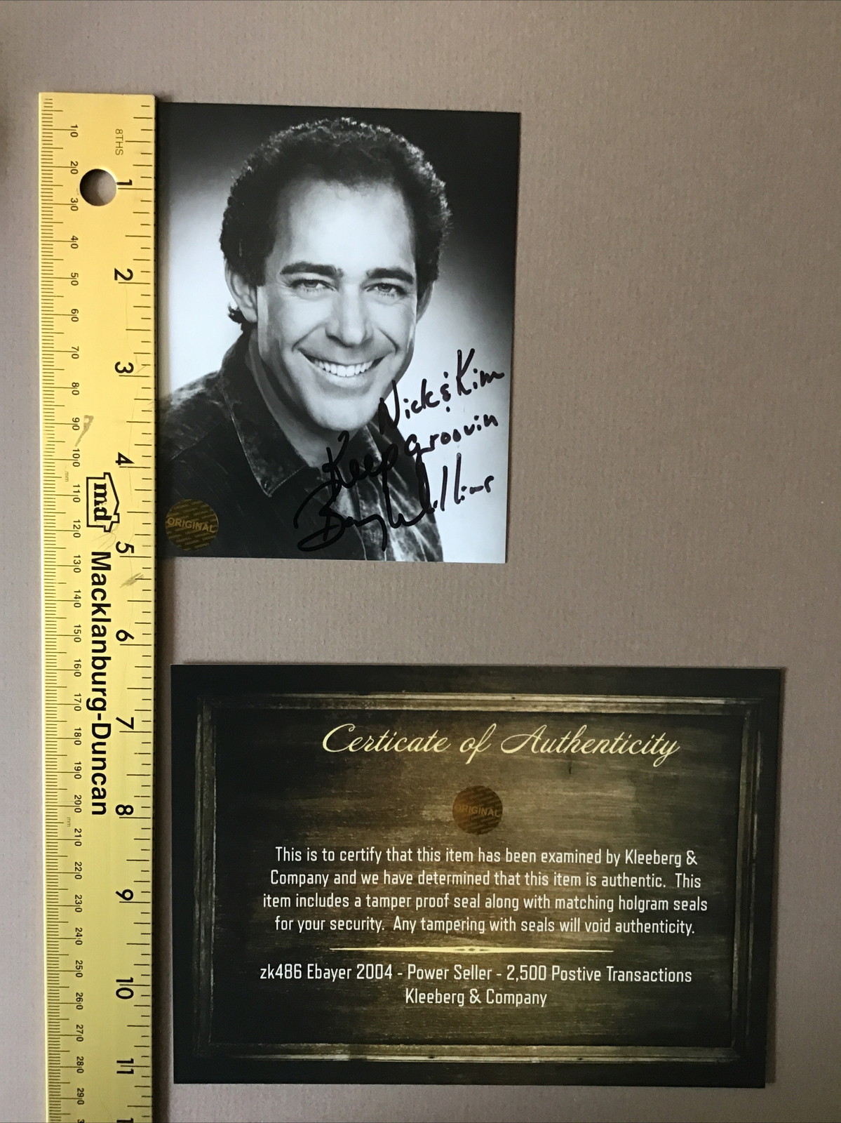 Barry Williams Autograph Greg Brady The Brady Bunch Small Photo COA