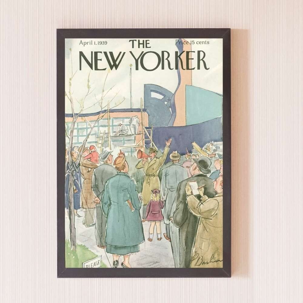 Poster Canvas NewYorker April 1 1939 Issue Art Perry Barlow Architecture NY134