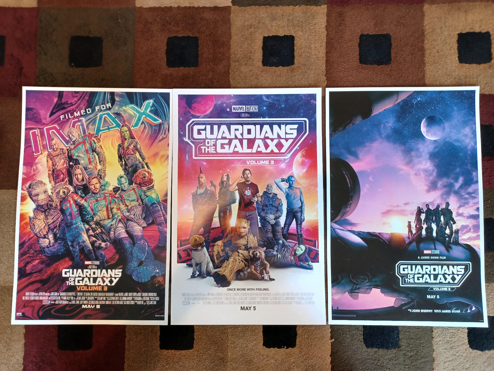 2023 Guardians of the Galaxy Vol 3 Posters Set of 3 MCU Marvel 11 x 16.25