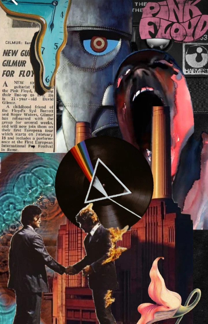 1980 PINK FLOYD POSTER MIXED MEDIA ARTWORK WALL ART RE -PRINT SIZE 11X17 INCHES