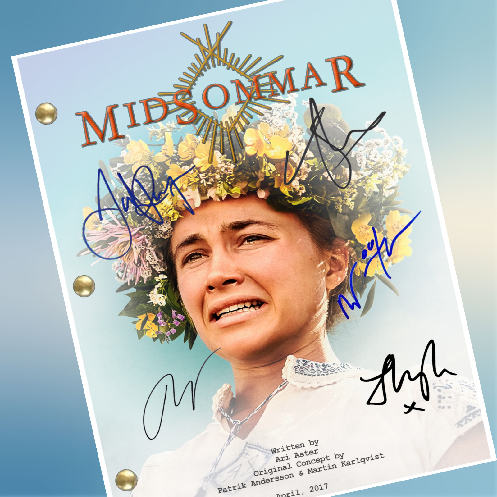 Midsommar Movie Script Autograph Signed Reprints Full 117 Pages