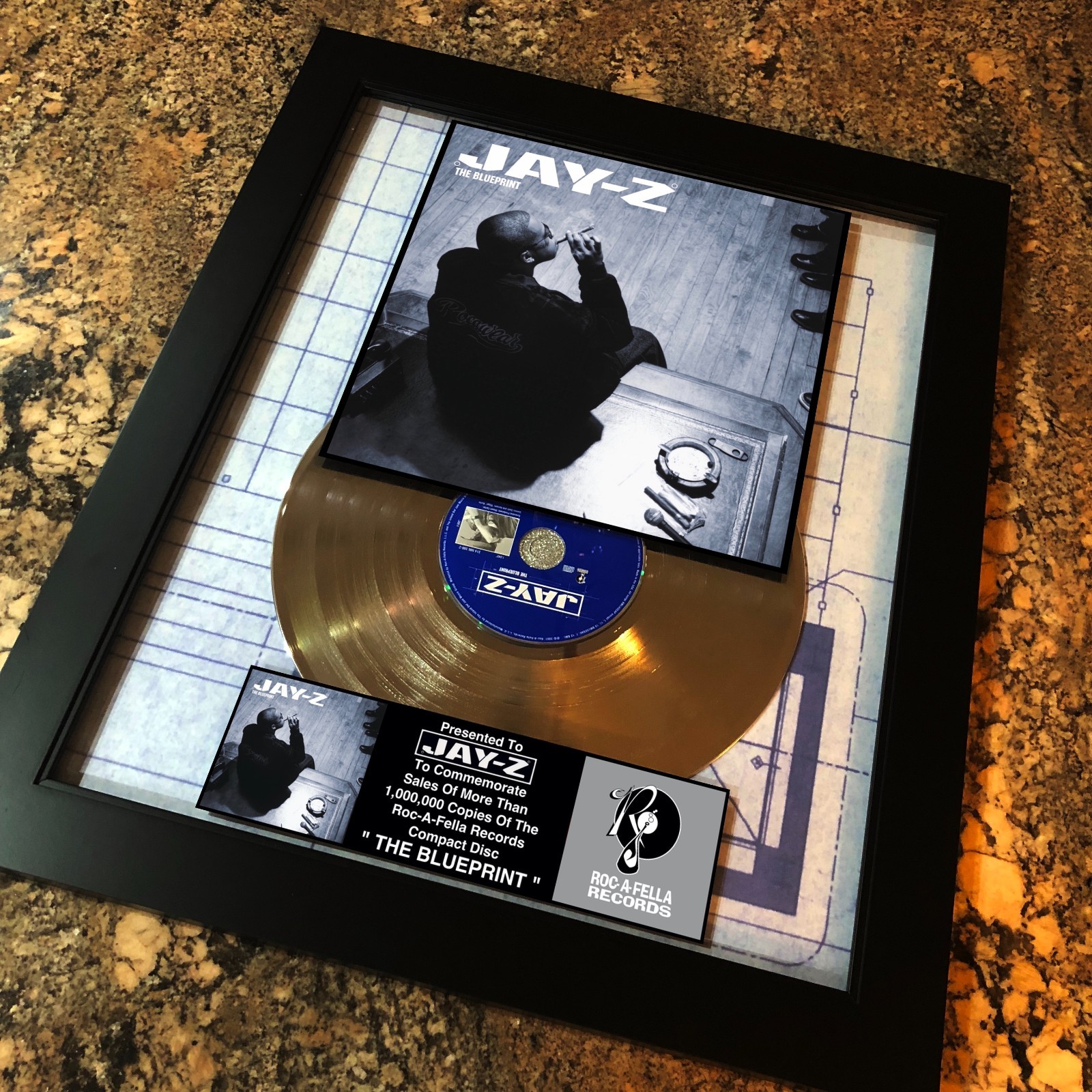 JAY-Z ( The Blueprint ) Platinum Music Award Vinyl LP Record CD