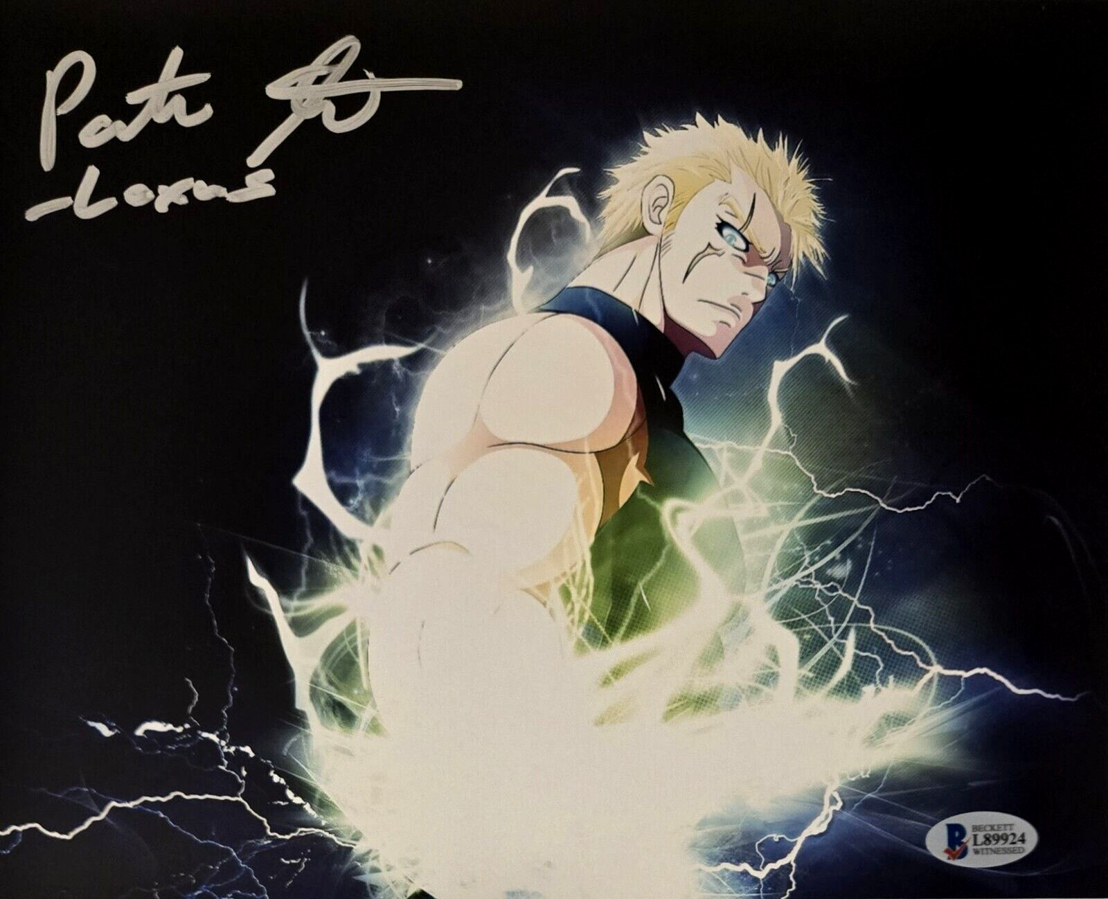 Patrick Seitz Signed Photo Laxus Fairy Tail Autograph Anime 8×10 Beckett COA 924