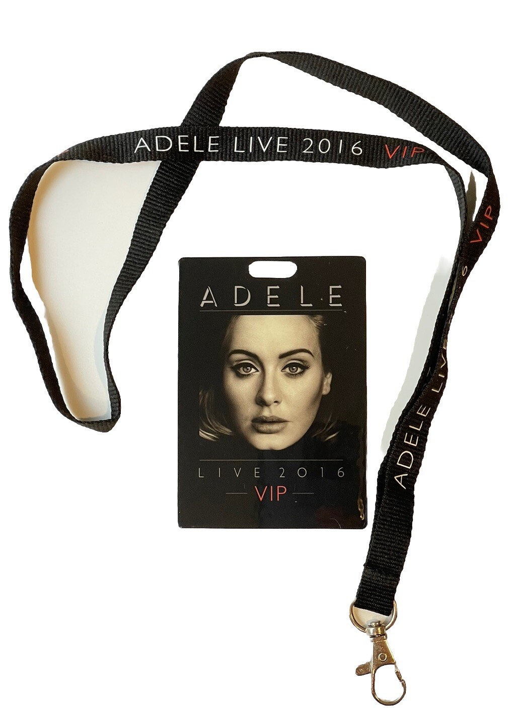 Adele 2016 North American Tour VIP Pass Badge Lanyard Tag Merch Memorabilia