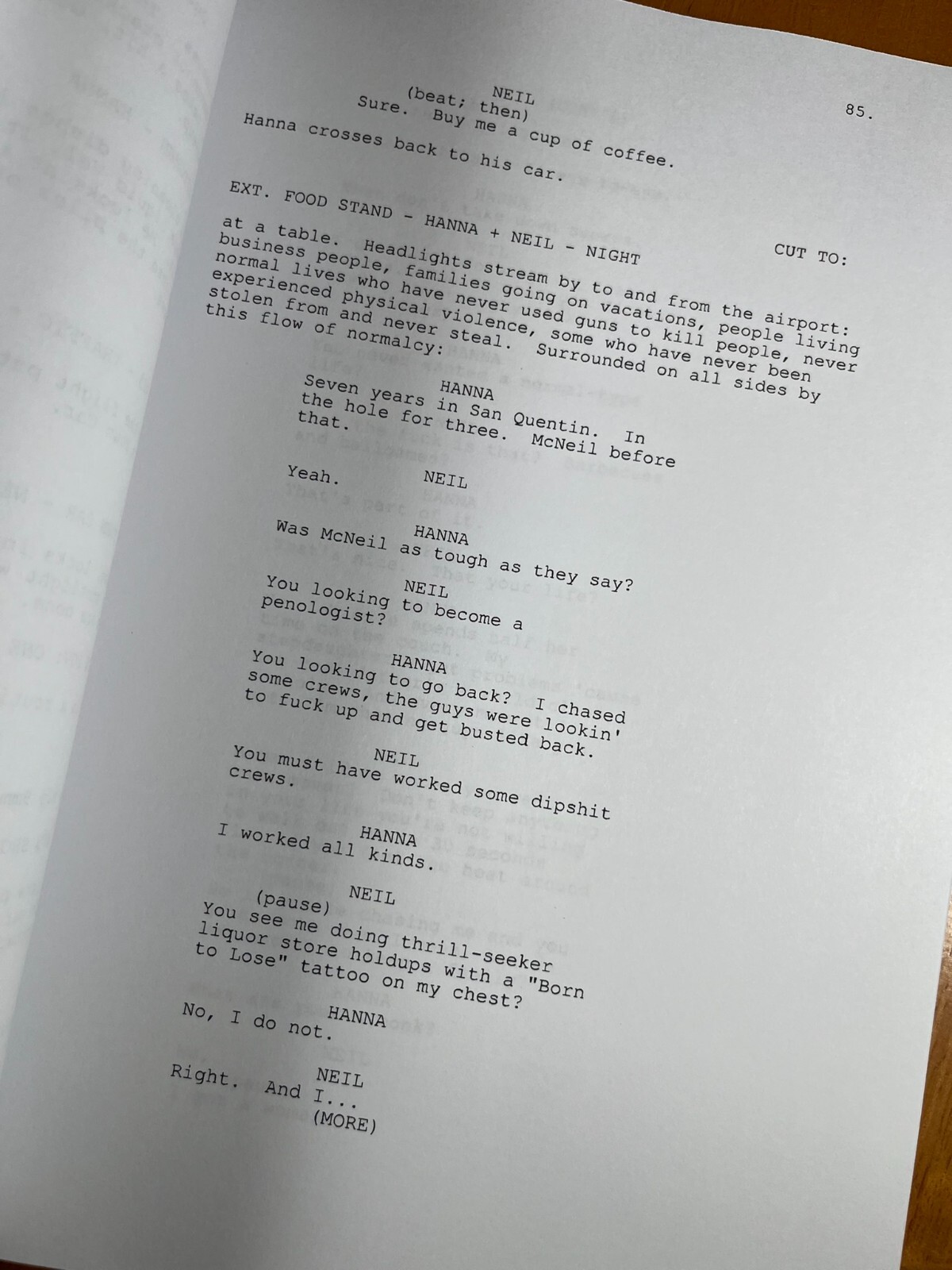 Heat Script Signed- Autograph Reprints – Full Script – 156 Pages