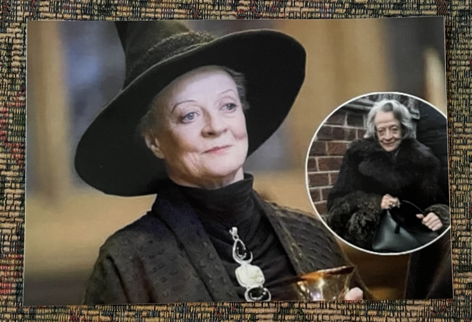 Framed Maggie Smith Signed Autographed 4×6 Photo JSA Certified Harry Potter 2
