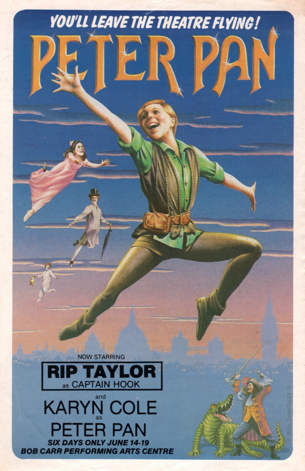 Rip Taylor “PETER PAN” Karyn Cole / Matt McGrath / Jule Styne 1983 Orlando Flyer