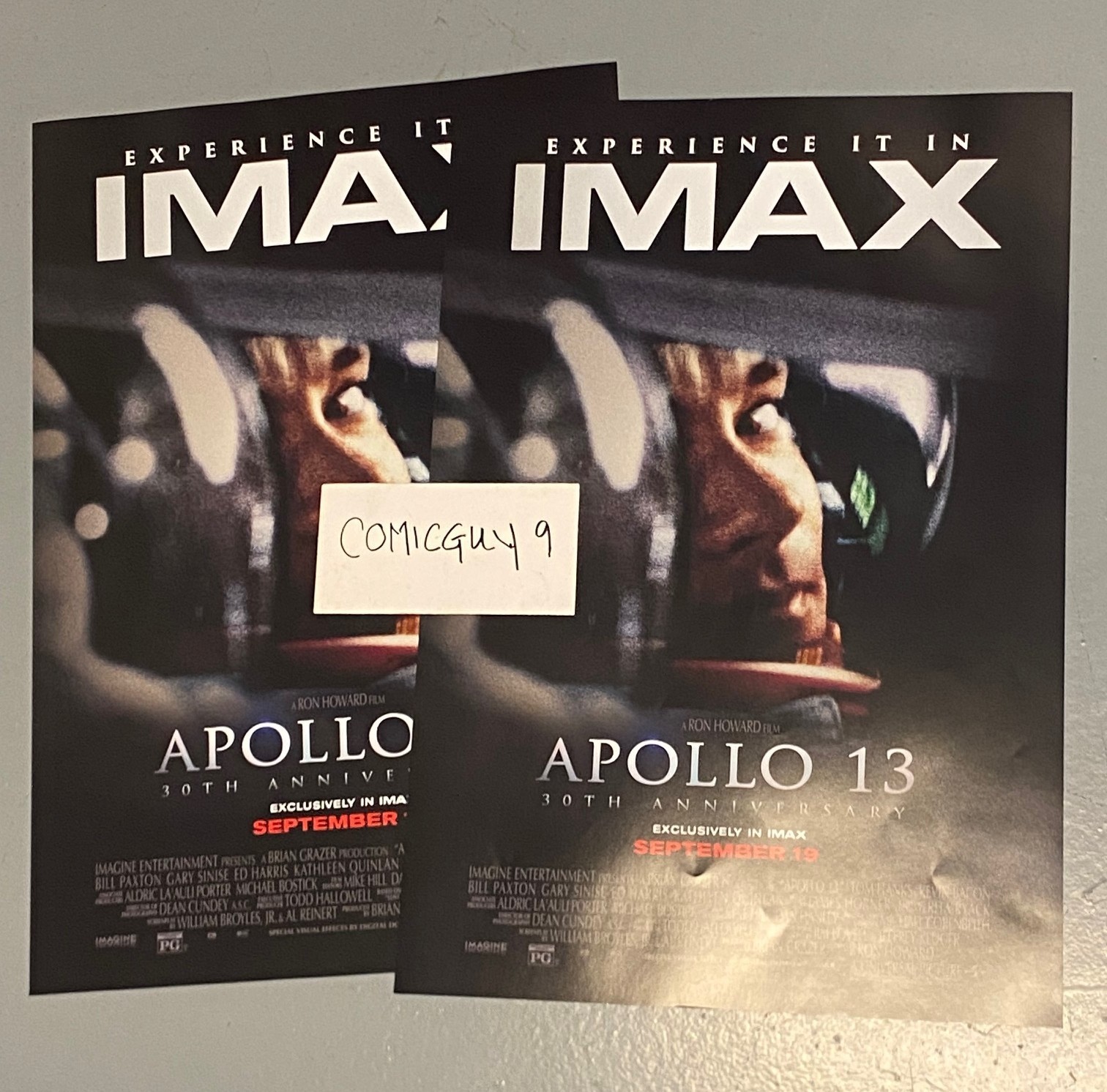 x2 Apollo 13 IMAX Anniversary Promo Movie Poster 13×19 Tom Hanks / unused