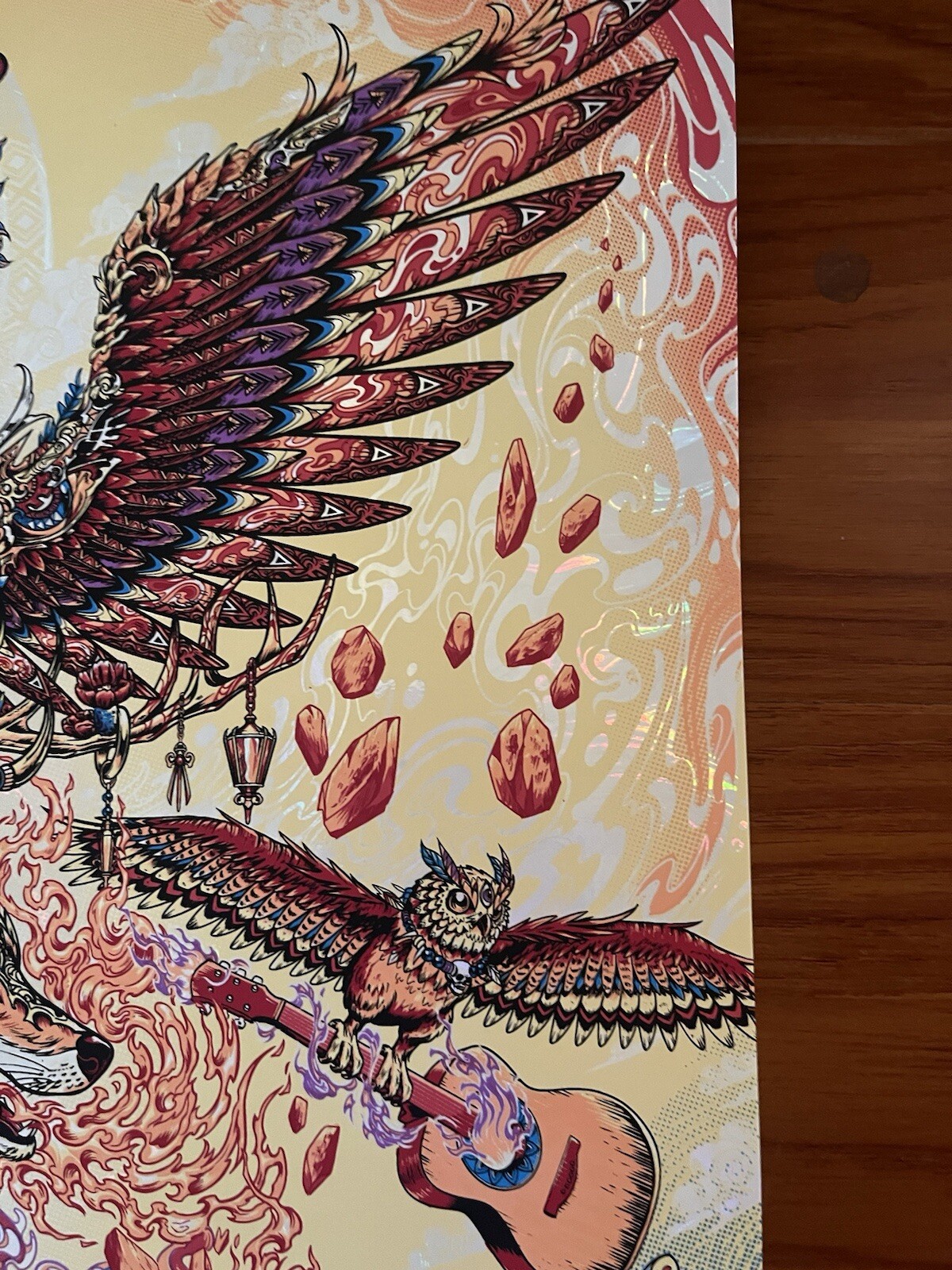 Widespread Panic White Swirl Foil Poster Red Rocks 2024 AE 18×24 xx/30