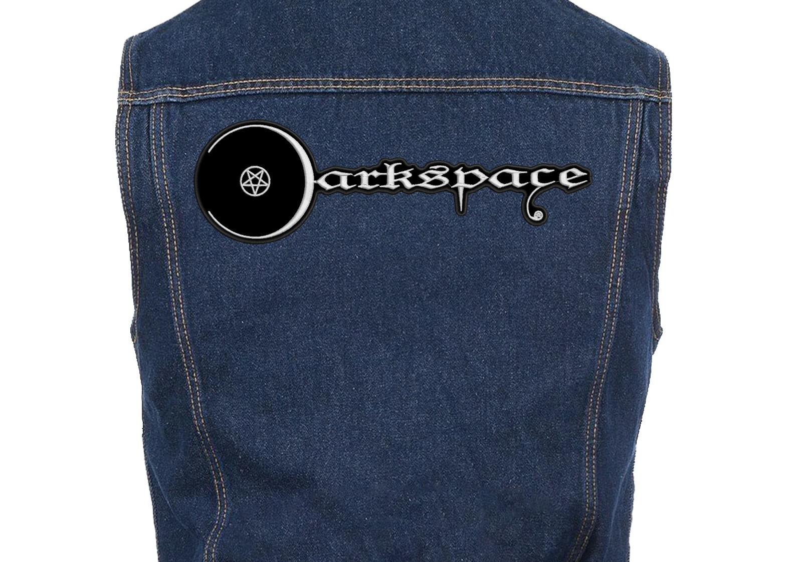 Darkspace embroidered BACK patch. Sew On patch. Ambient black metal.