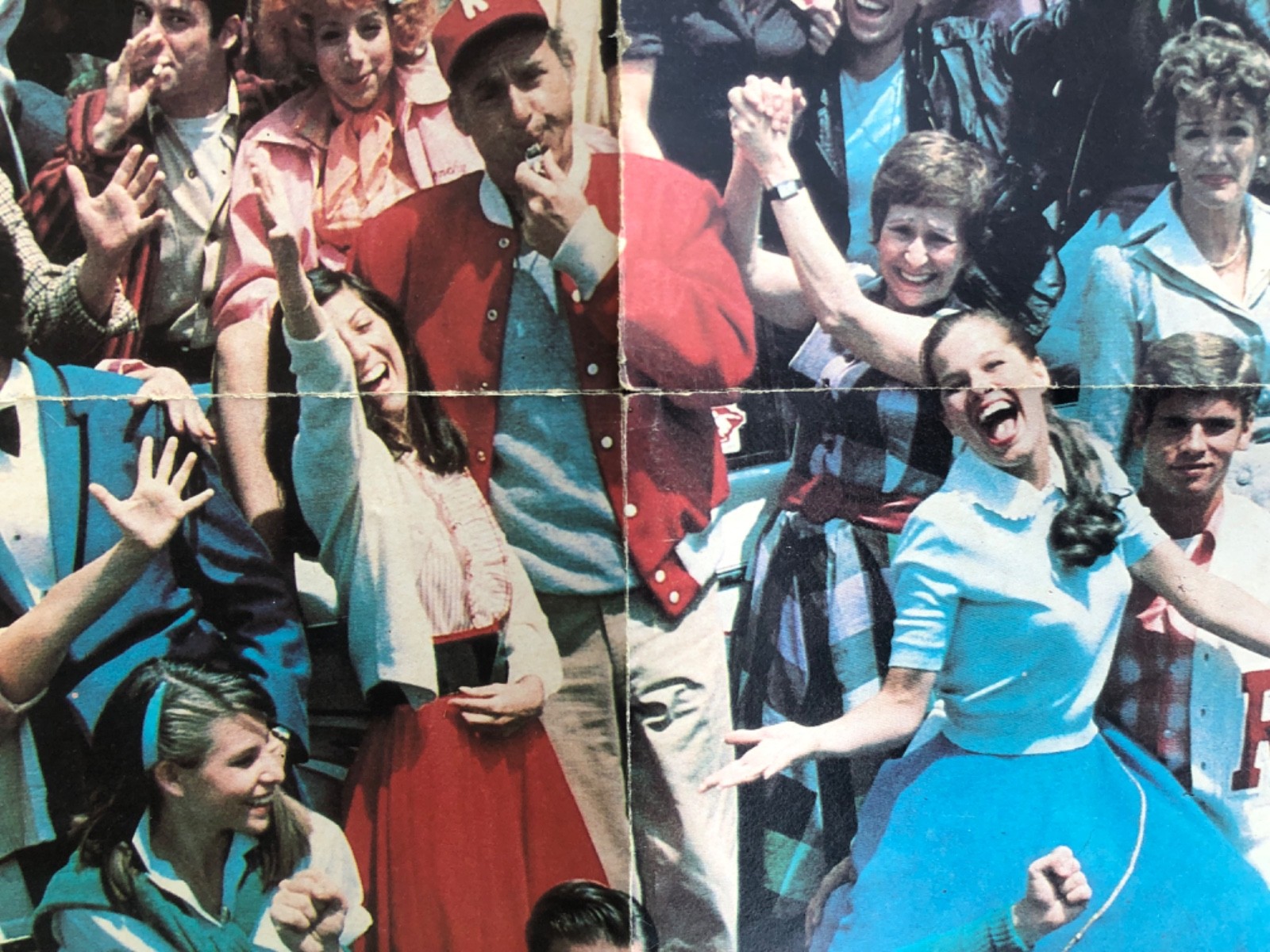 Grease poster Scholastic Magazines 1978 Olivia Newton Rydell High John Travolta