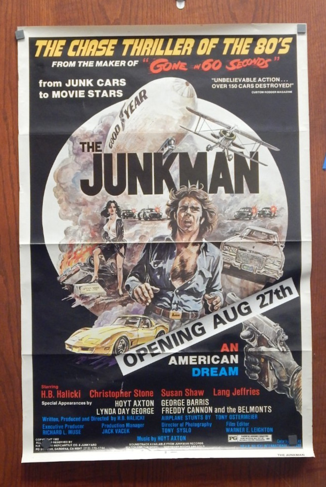 Junkman 1982 Original Vintage 27×40 One Sheet Folded Movie Poster – H.B. Halicki