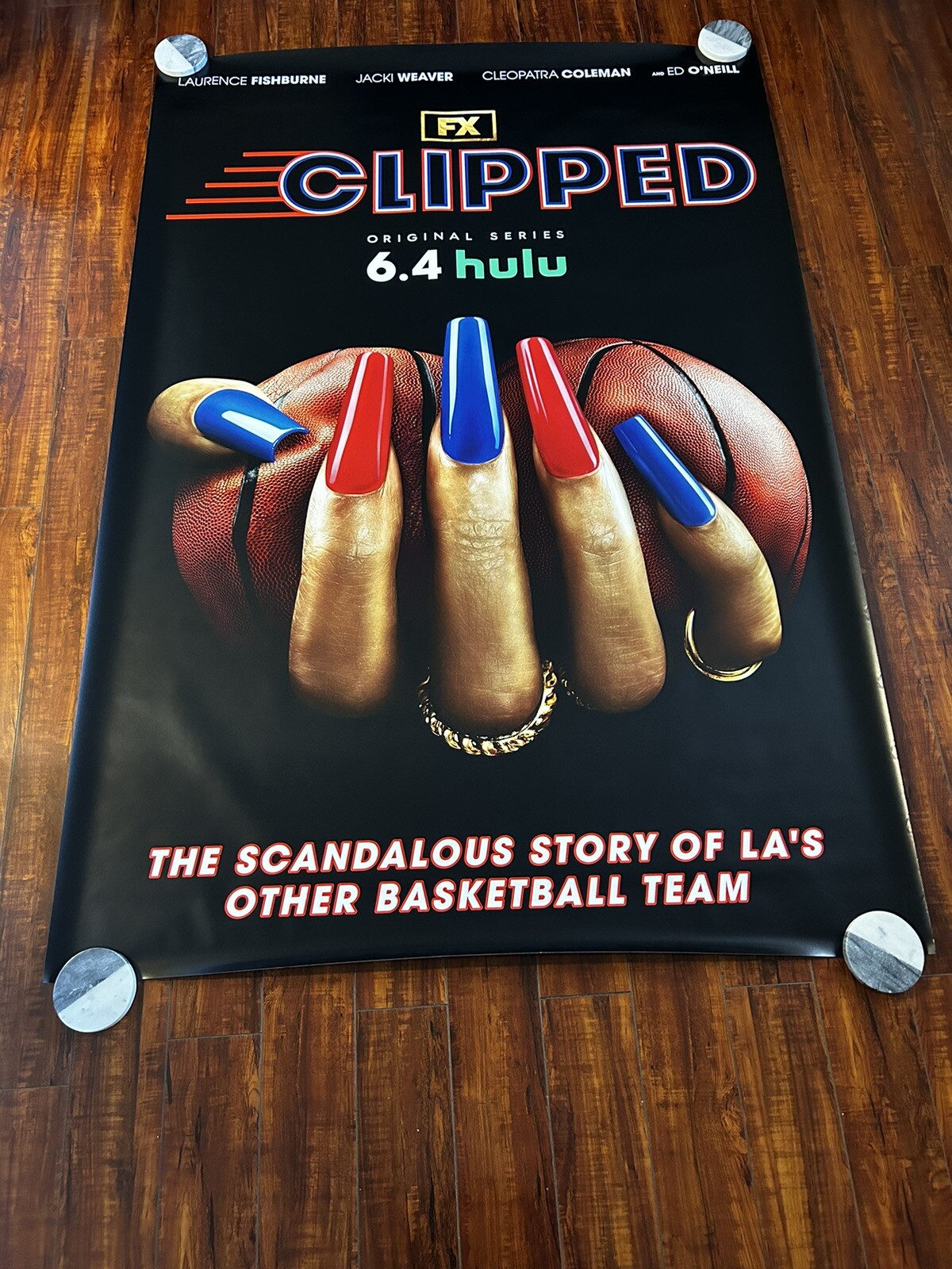 CLIPPED:The Scandalous StoryOf Basketball HULU Orig.Bus Stop Movie Poster 48x70i