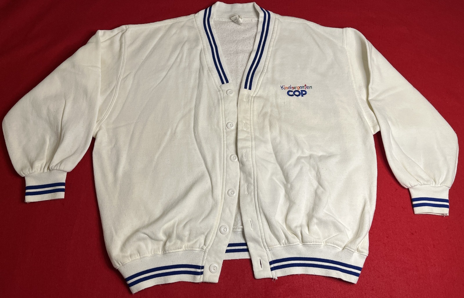 Vintage Kindergarten Cop 1990 MCA/Universal Promo Cardigan Sweater OFSA
