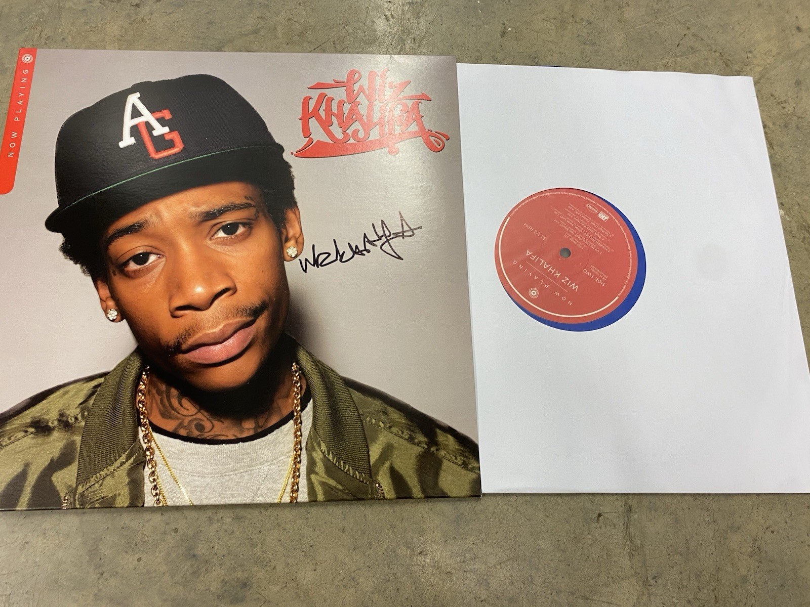 Wiz Khalifa Autographed Vinyl LP “Now Playing” JSA Authenticated Black & Yellow