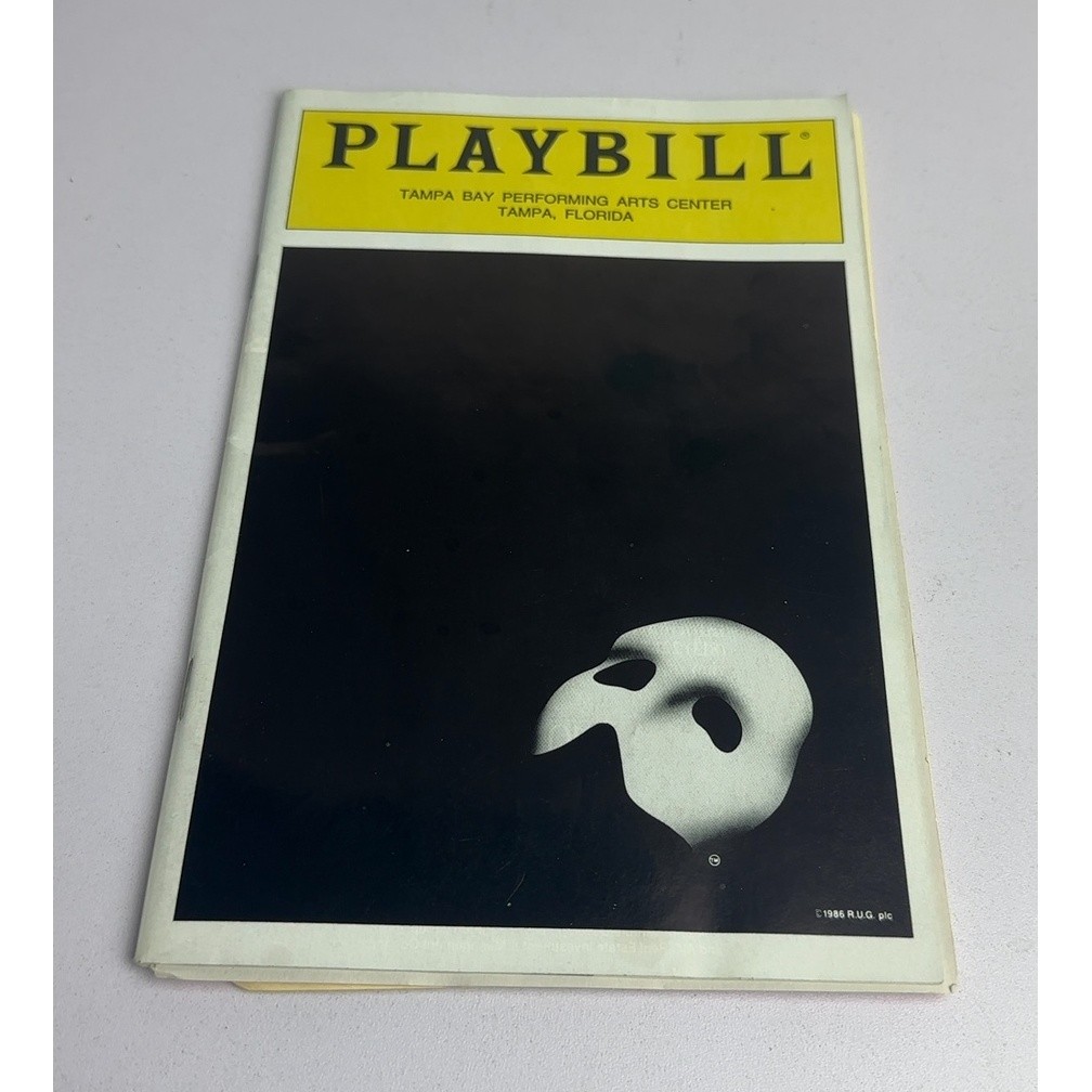 Phantom Of The Opera Playbill Tampa 1995 Continental Airlines Ad