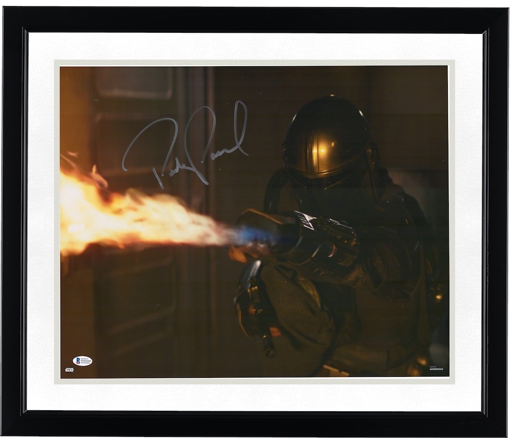 PEDRO PASCAL Fanatics Authentic AUTOGRAPH Star Wars Mandalorian 16×20 Fire Photo