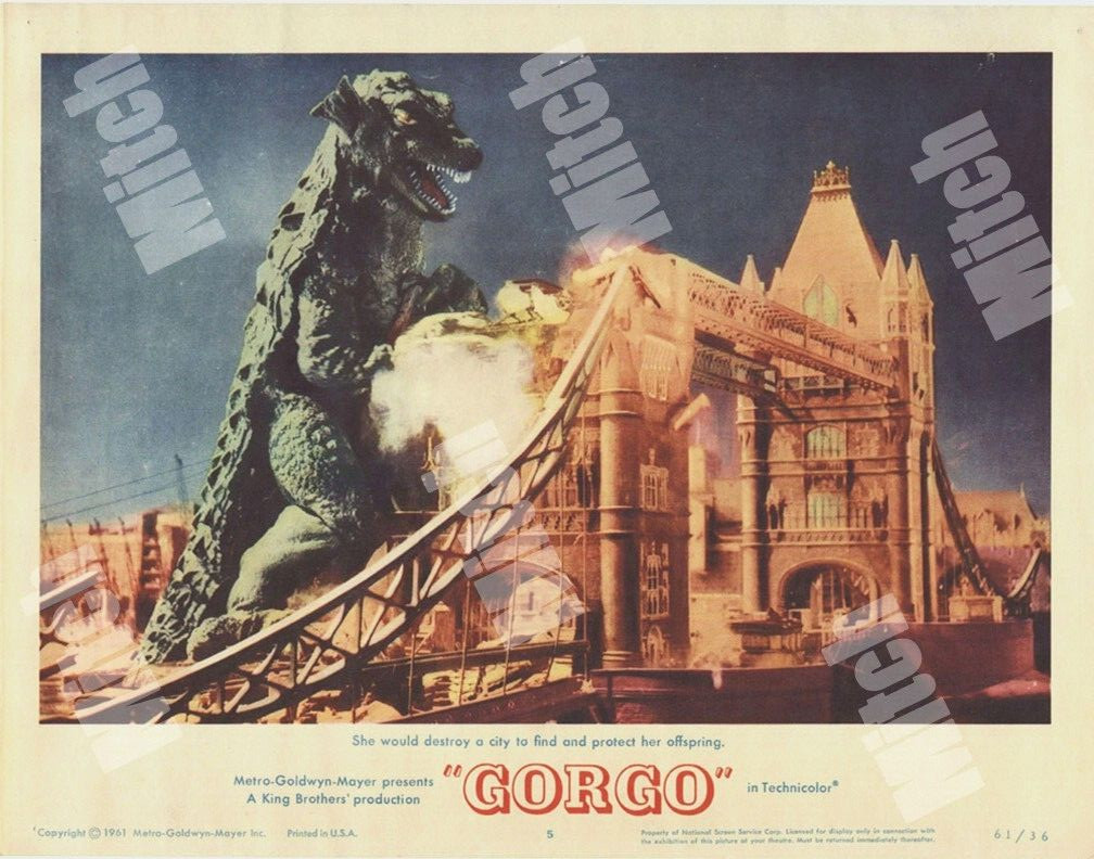 GORGO 1961 MOTHER BEAST SEARCHES FOR STOLEN BABY # 5 11 x 14 LOBBY SCENE CARD