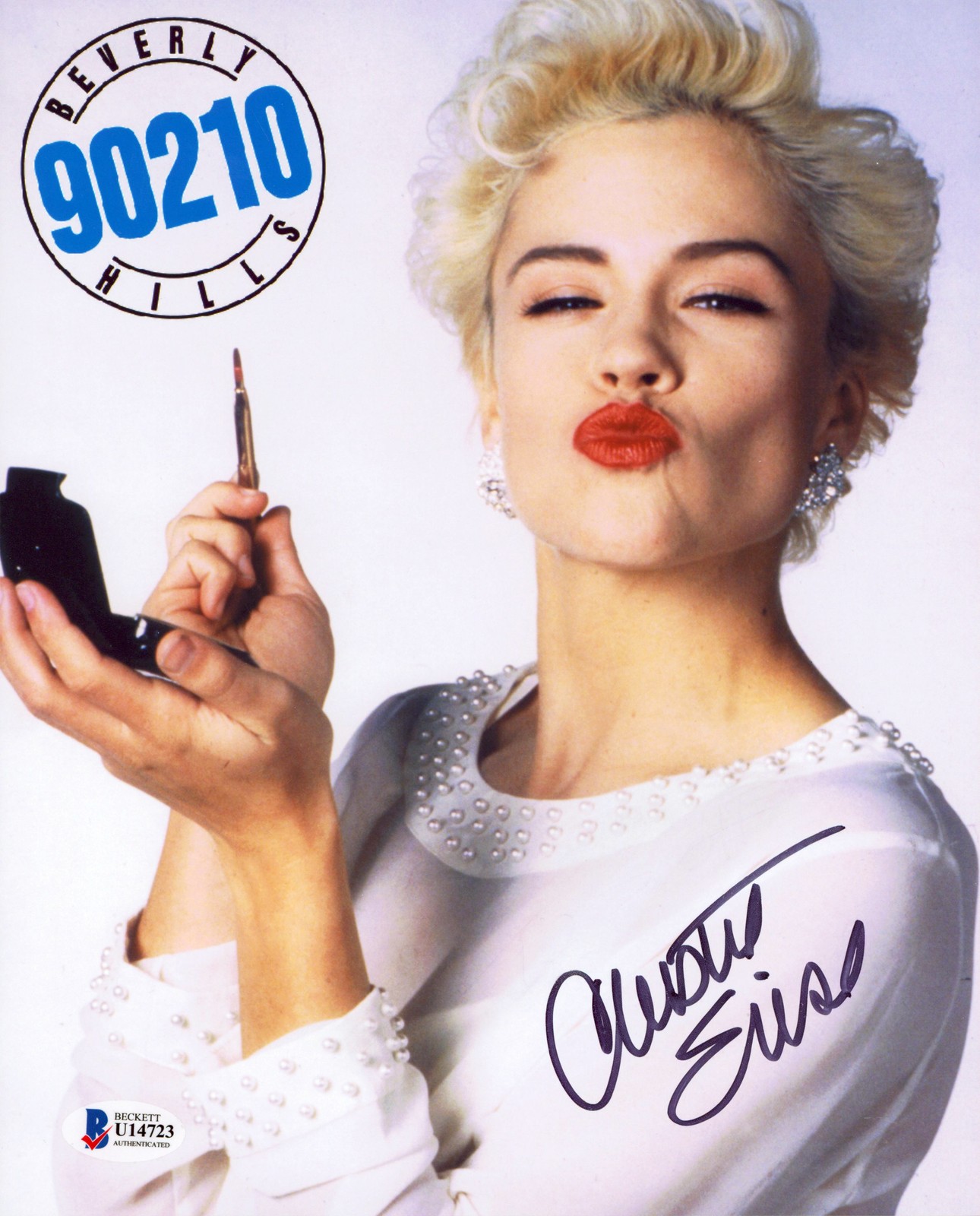 Christine Elise Beverly Hills 90210 Authentic Signed 8×10 Photo BAS #U14723