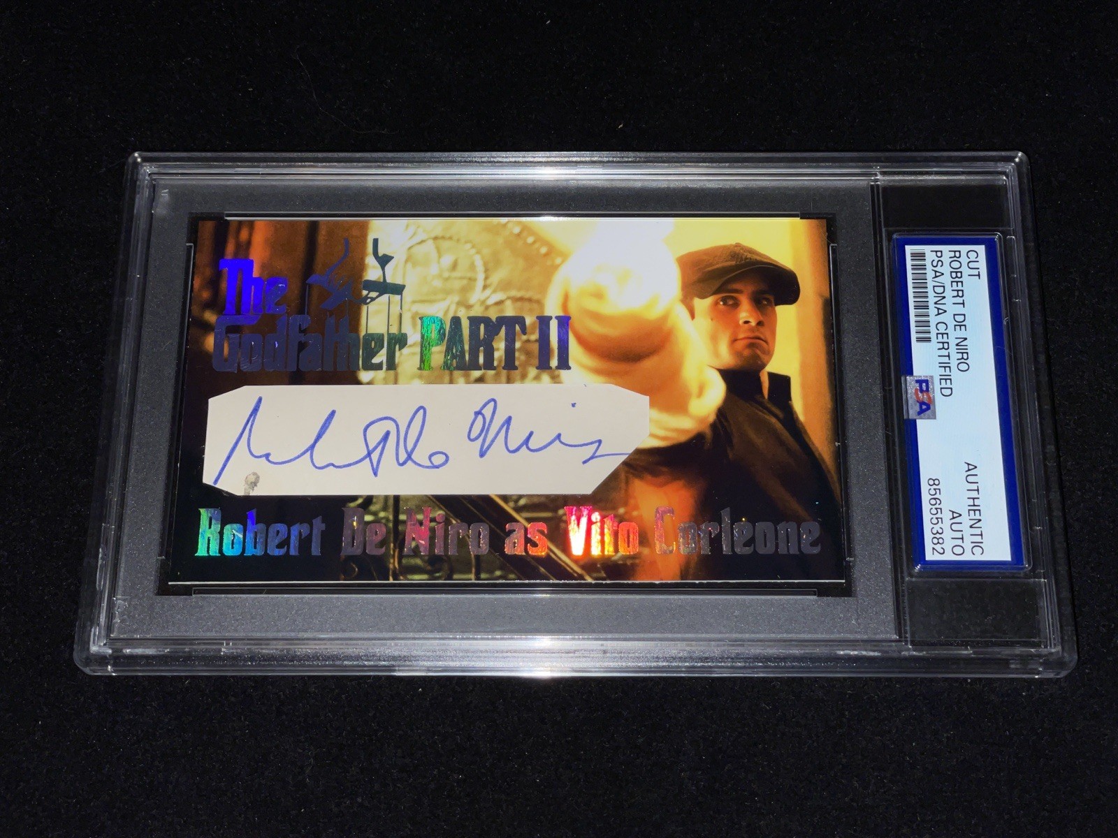 Robert De Niro Signed 3×5 Custom Cut Card PSA Slabbed Godfather Actor