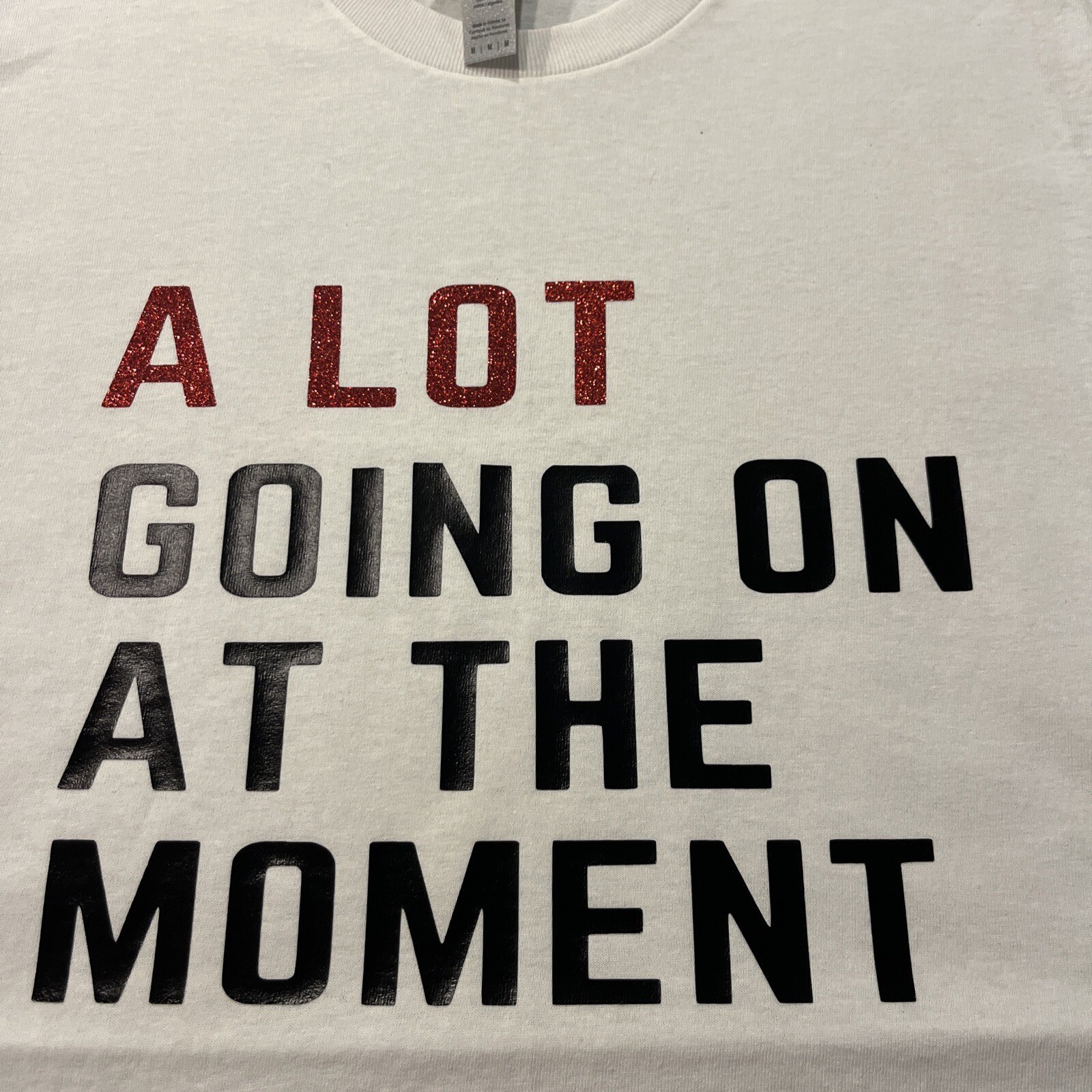 Taylor Swift Tshirt Era Tour Movie Girls Ladies S M L XL A Lot Going On Red