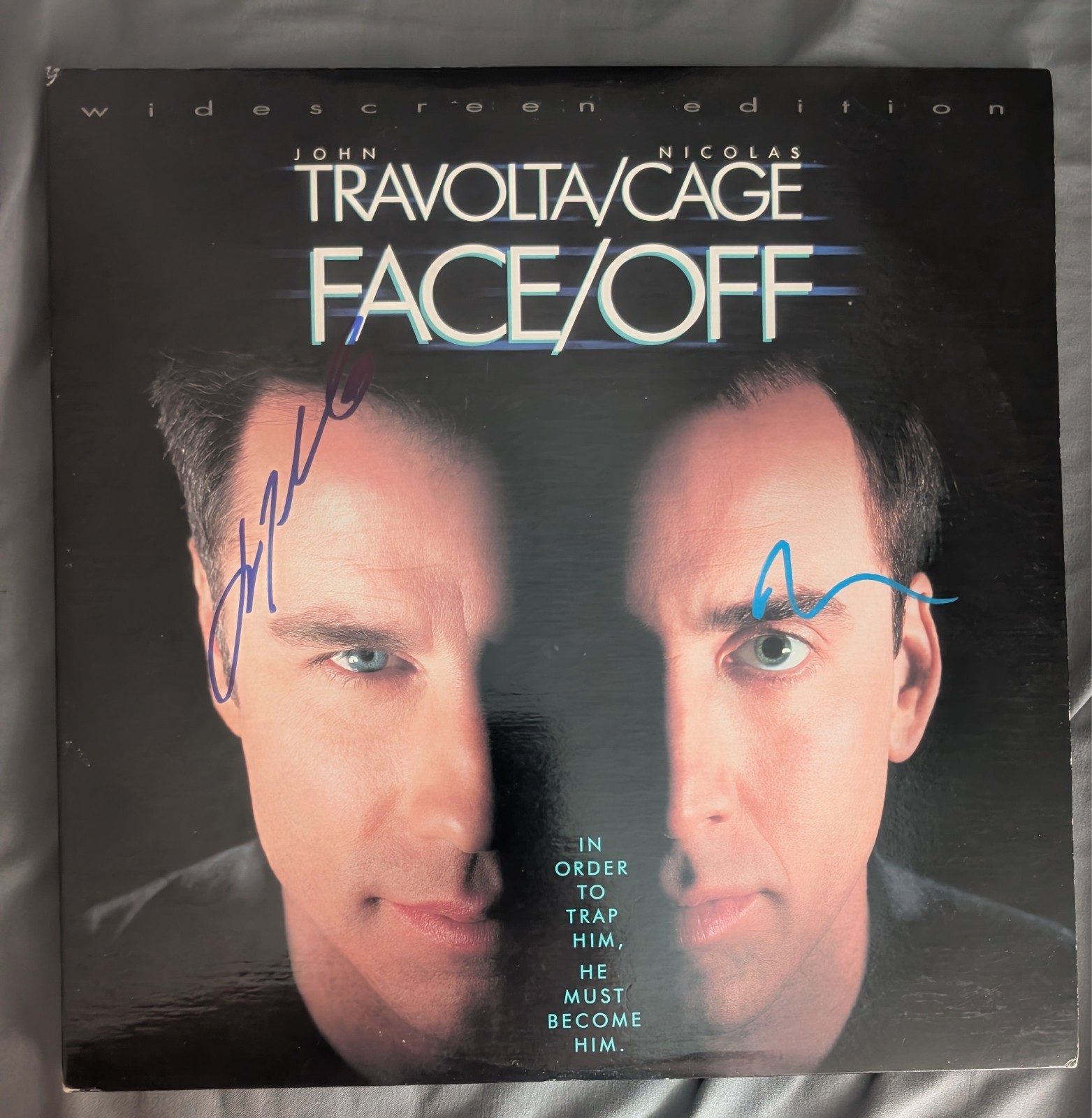 FACE OFF laserdisc signed John Travolta Nicolas Cage