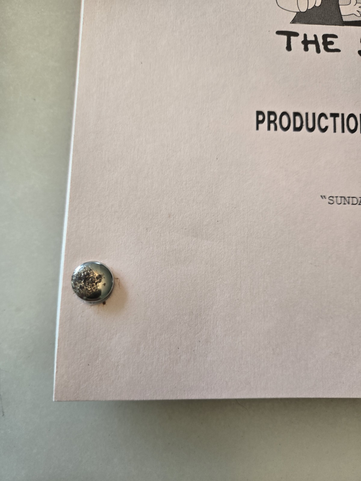 RARE Vintage Signed Troy Aikman THE SIMPSONS Script