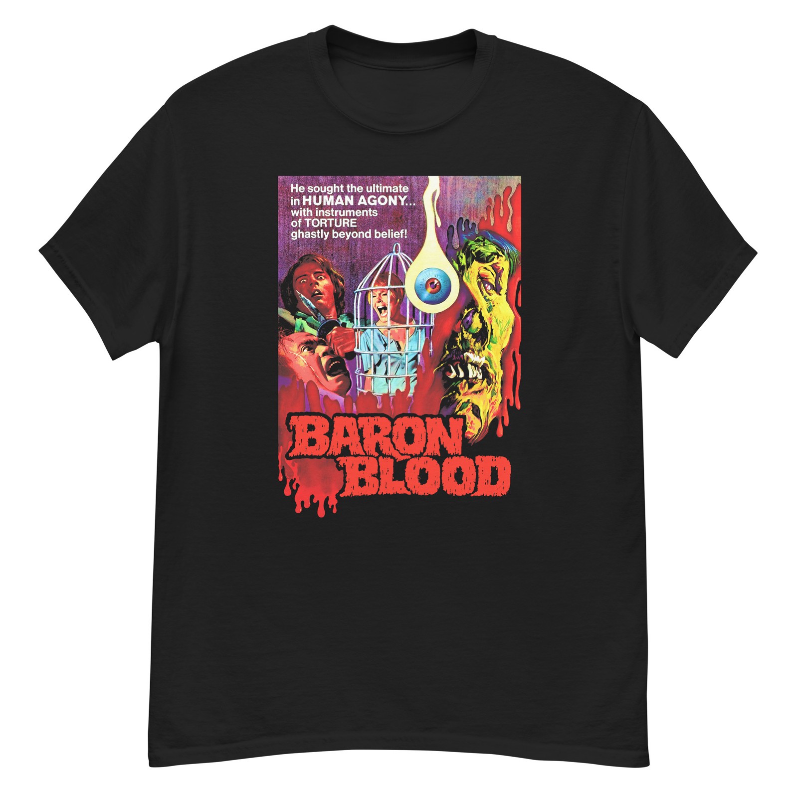 Baron Blood cult horror film fan art t-shirt