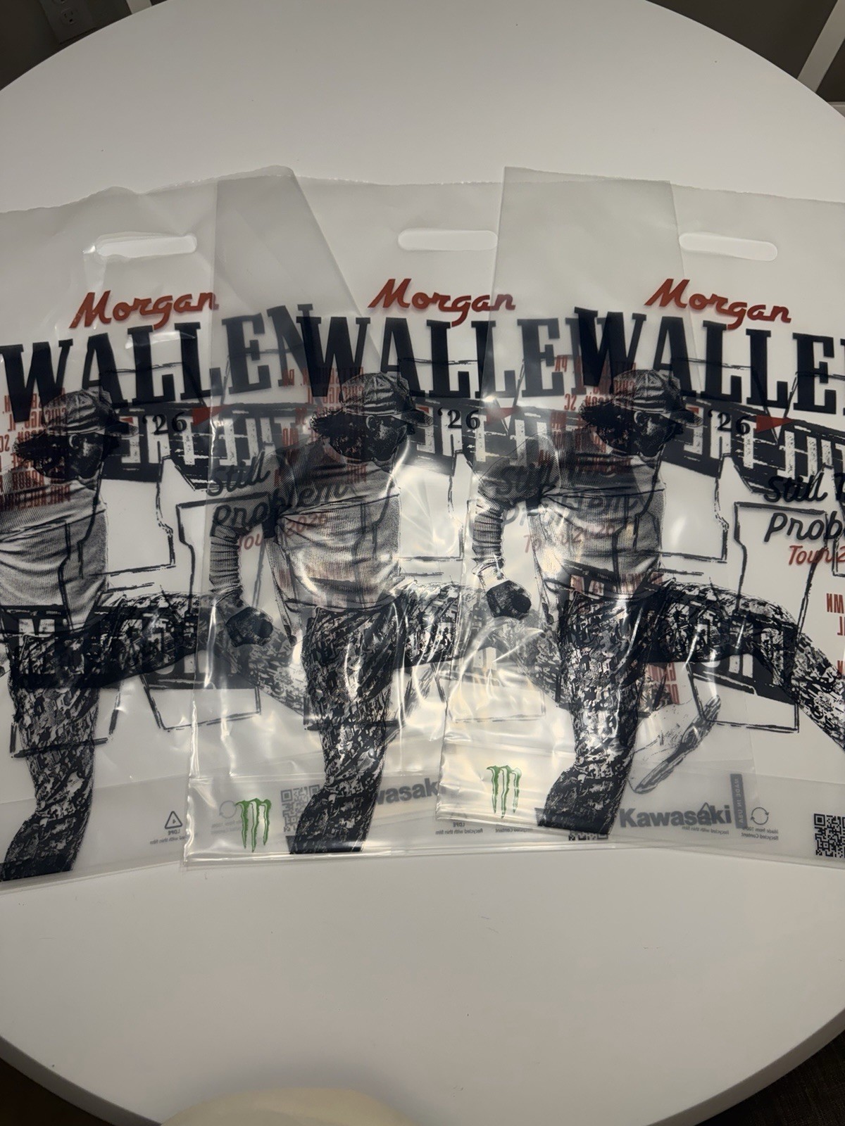 Morgan Wallen Still The Problem Tour 2026 Merch Bag Set Of (3) Authentic