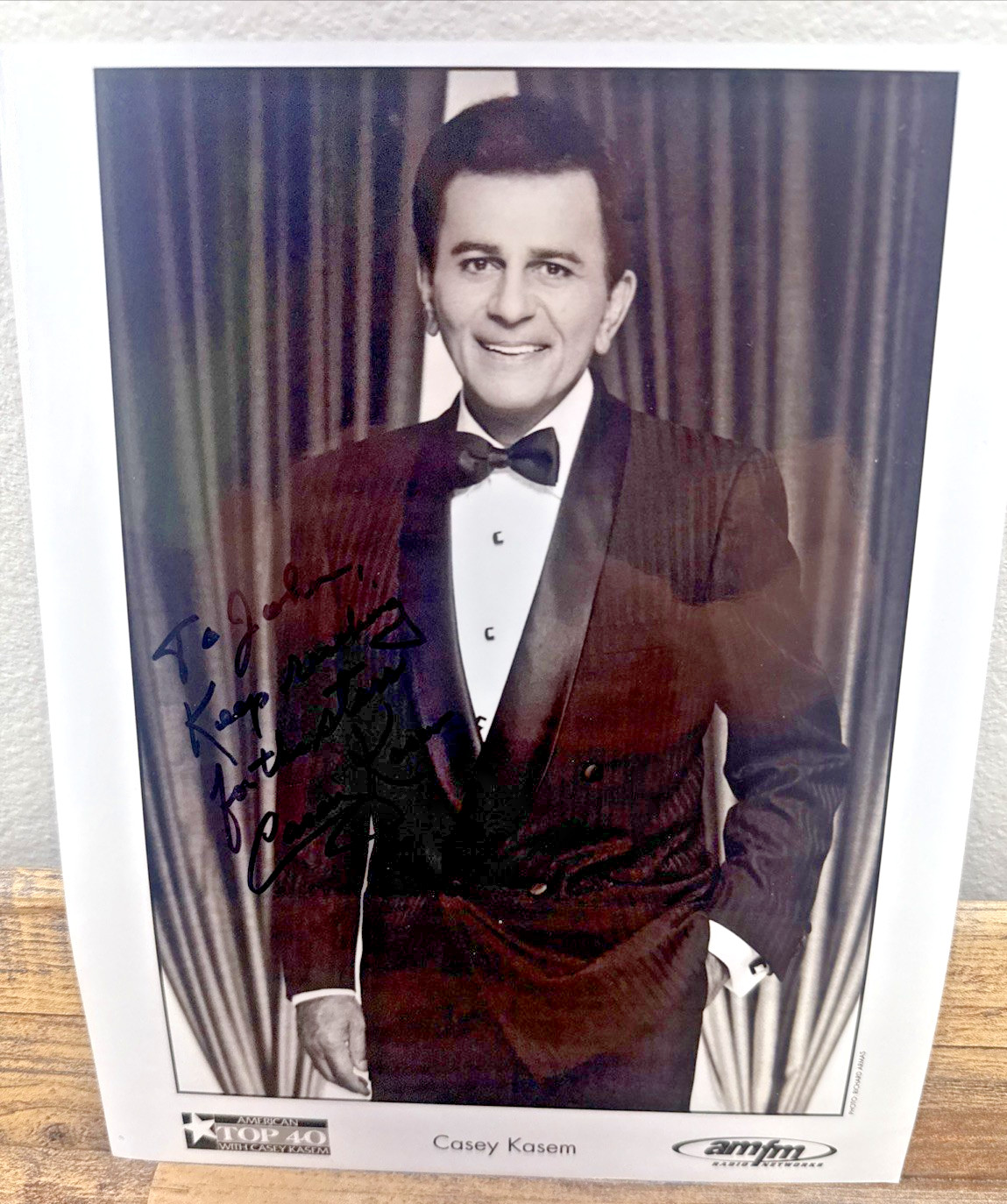 Casey Kasem Signed Autographed Photo American Top 40 DJ Voice of Shaggy