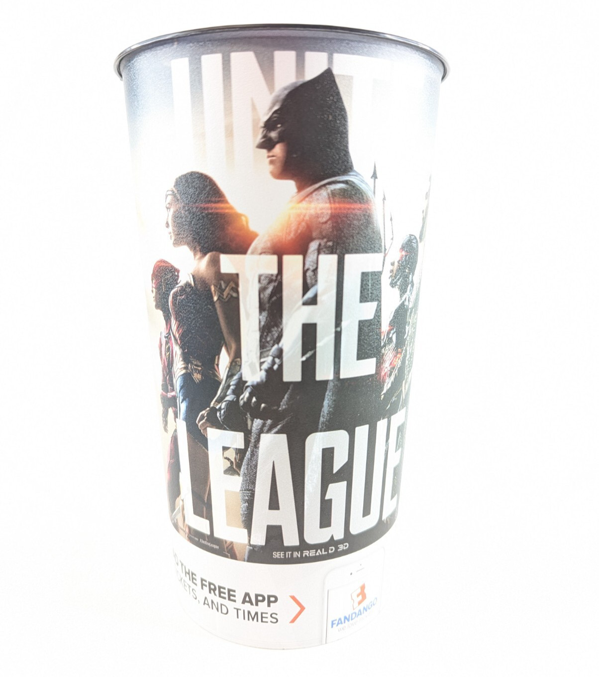 Justice League Tumbler Cup 44oz Drinking Glass Fandango Promo DC Comics Batman