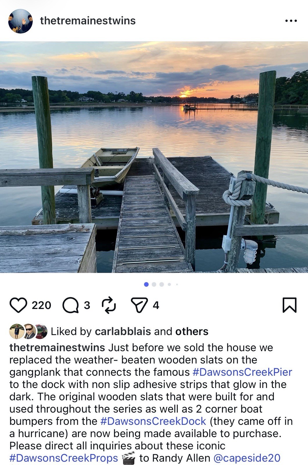Capeside20 Dawson’s Creek Authentic Dock Slat Gang Plank Prop Show Used 2 Left