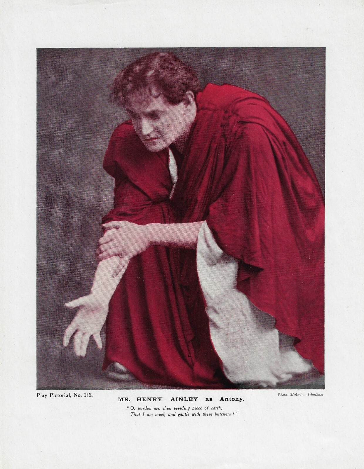 Henry Ainley “JULIUS CAESAR” Clifton Boyne 1920 London “PLAY” Pictorial Magazine