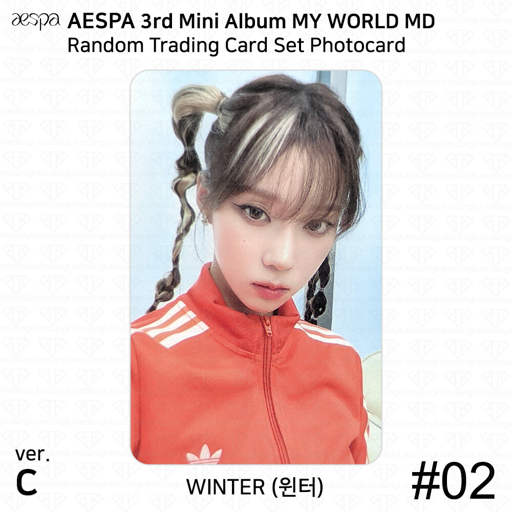 Aespa Official MD MY WORLD Random Trading Card Set C Ver Photocard Karina Winter