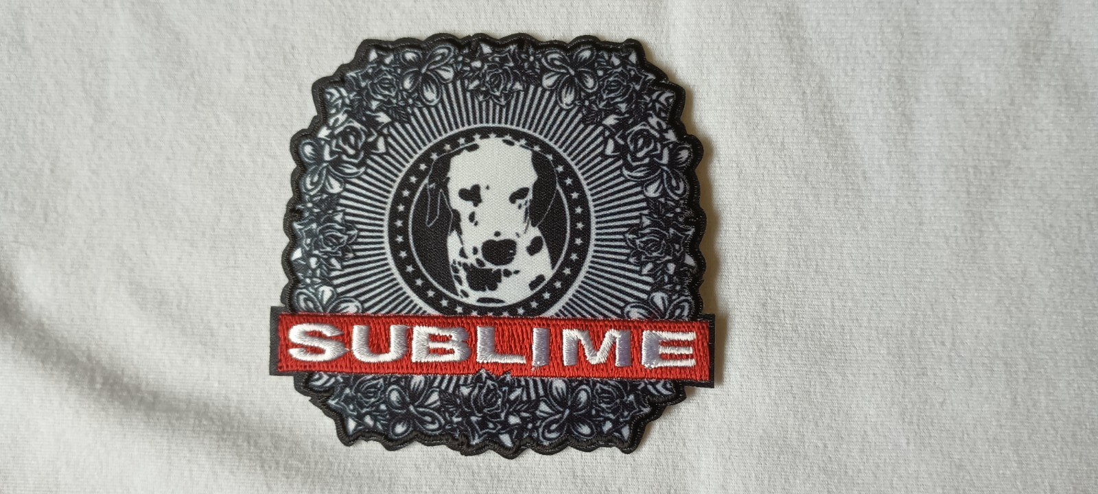 Sublime Black, Red & White Loudog 3.25 x 3 Inch Iron On Patch
