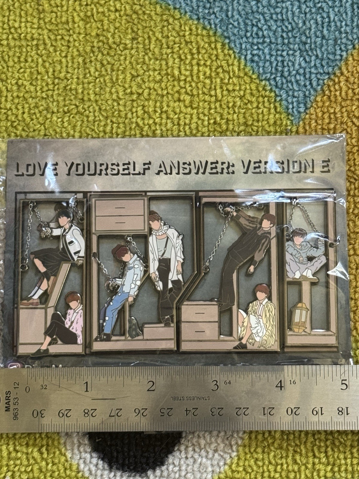 BTS Enamel Pin Set OT7 Love Yourself Answer E Version Four Pin Set