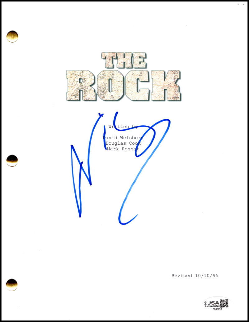 Nicolas Cage Signed Autograph The Rock Full Script – Stanley Goodspeed JSA COA