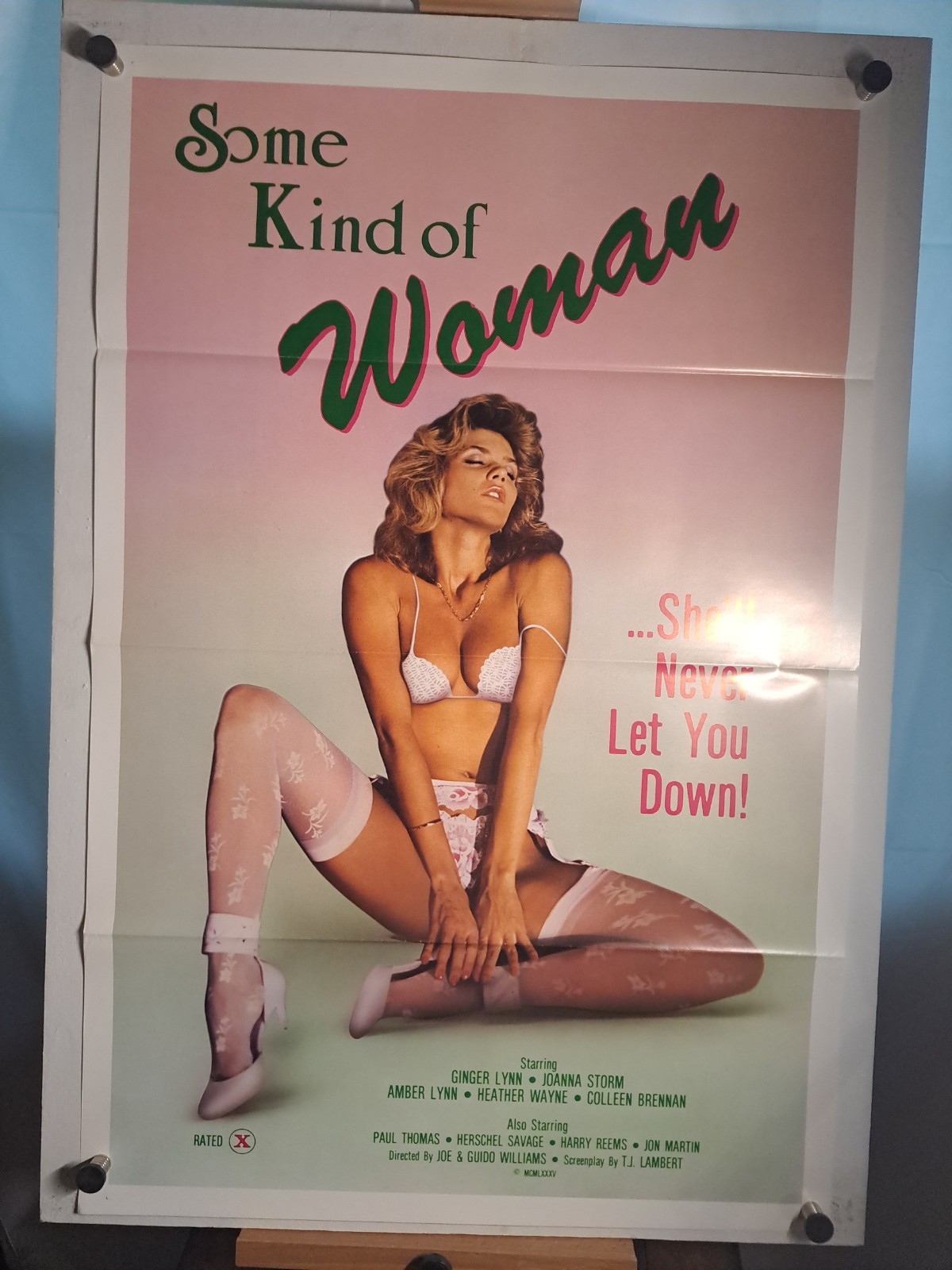 Some Kind Of Woman Ginger Lynn X-Rated Adult Orig Movie Poster 27X41 Tri-Fold