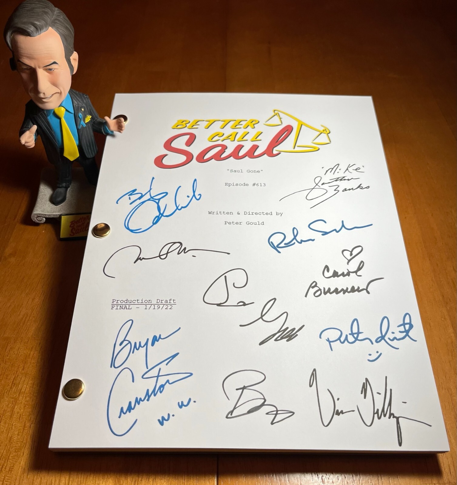 Better Call Saul Series Finale Script – Signed – Saul Gone – Autograph Reprints
