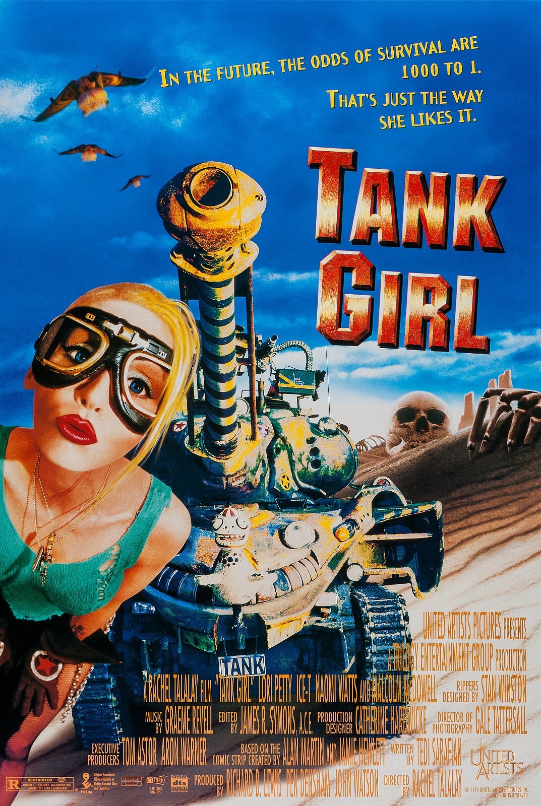 TANK GIRL (1995) ORIGINAL ADVANCE MOVIE POSTER – ROLLED