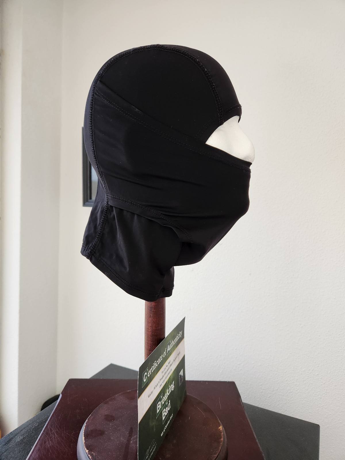 Breaking Bad Original Screen Used Walter White Black Tactical Mask Movie Prop