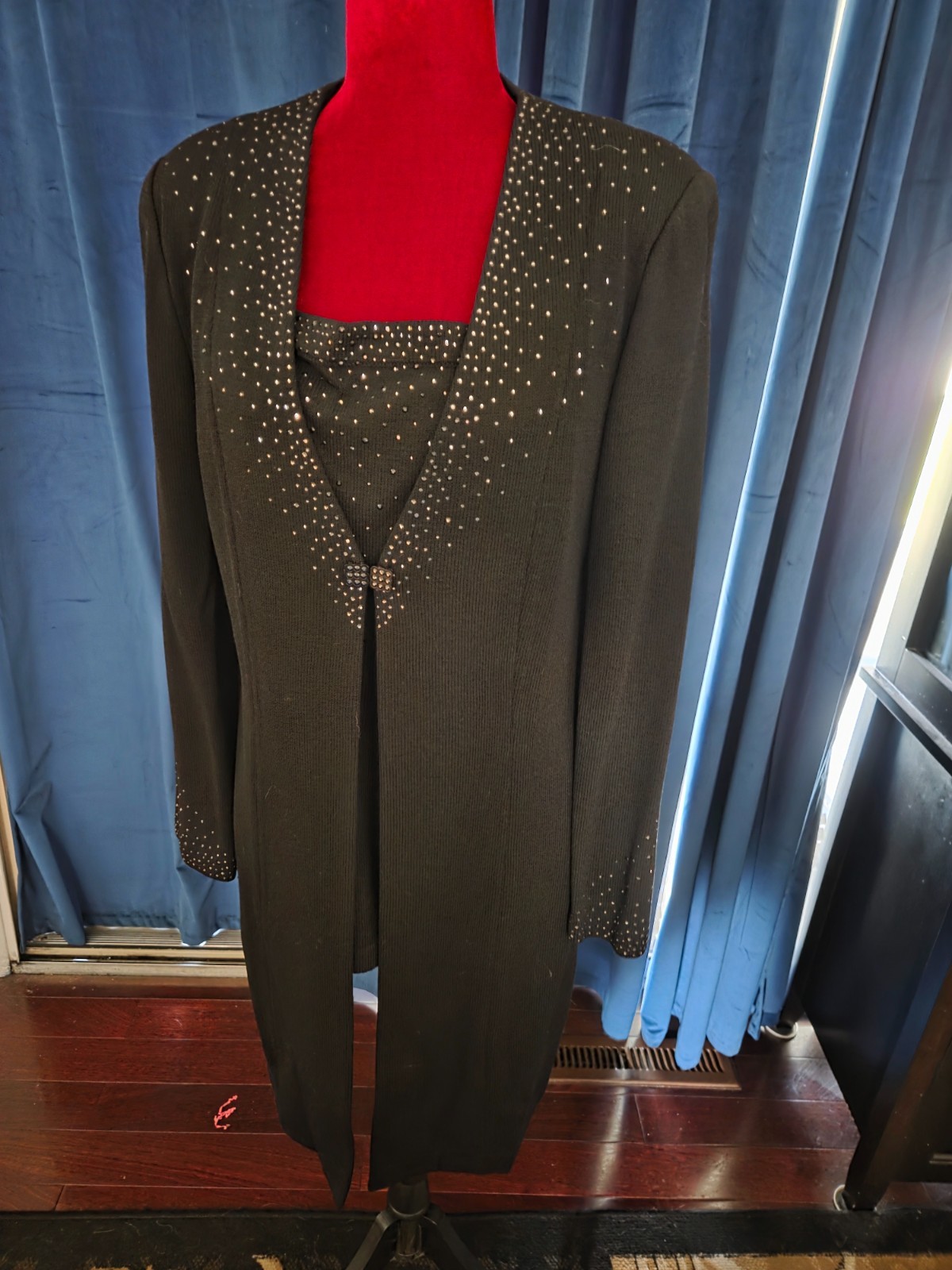 Debbie Reynolds two piece dressy sweater set with tiny beaded Todd Fisher COA