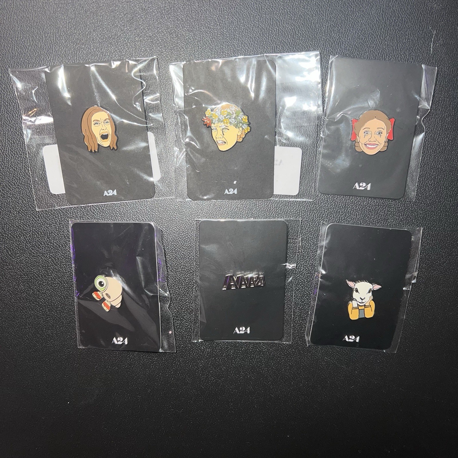 A24 Pin Lot Set of 6 Hereditary Midsommar Pearl Lamb Marcel AAA24 Limited Ed