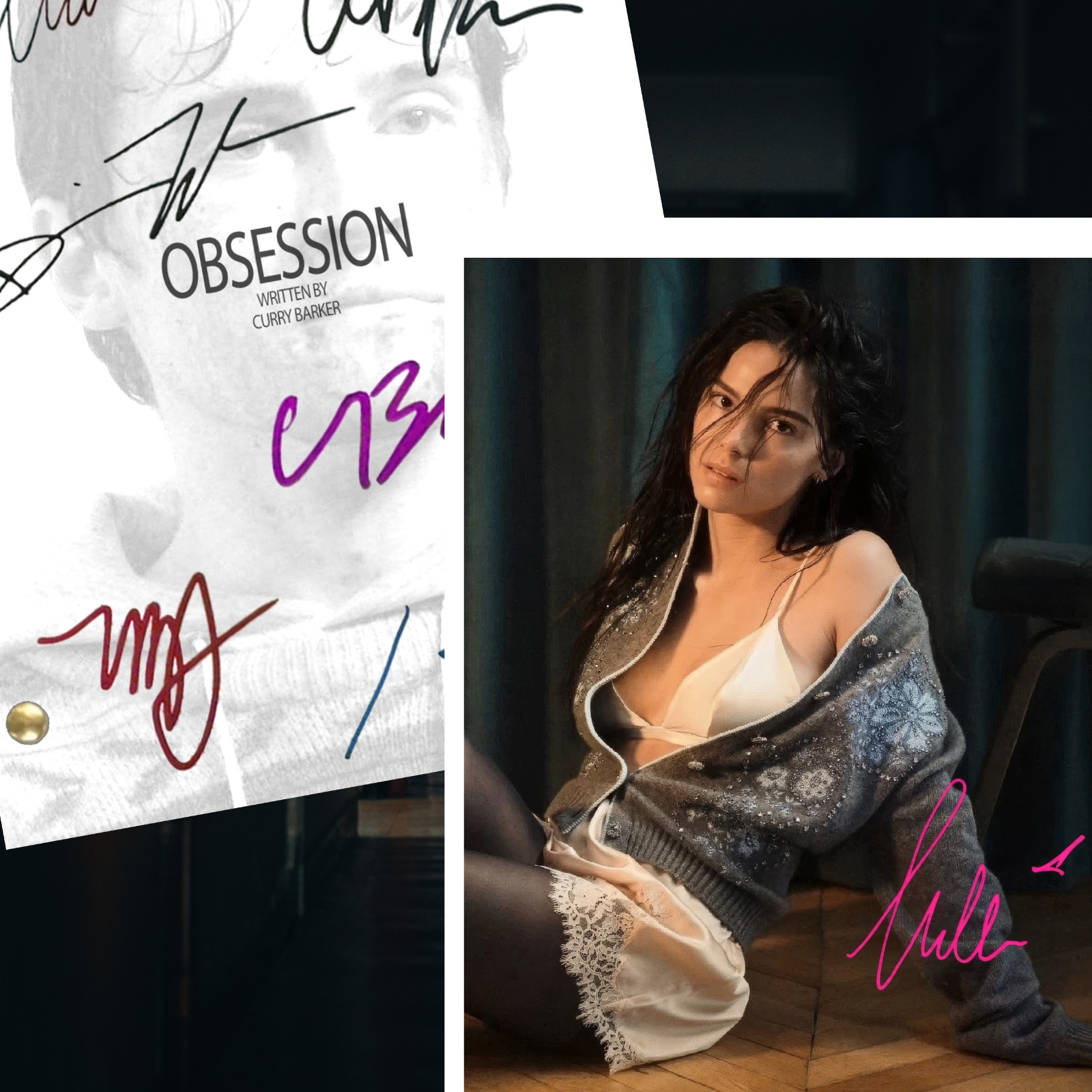 Obsession 2025 Script Signed Autograph Reprints & Inde Navarrette 8X10 Photo