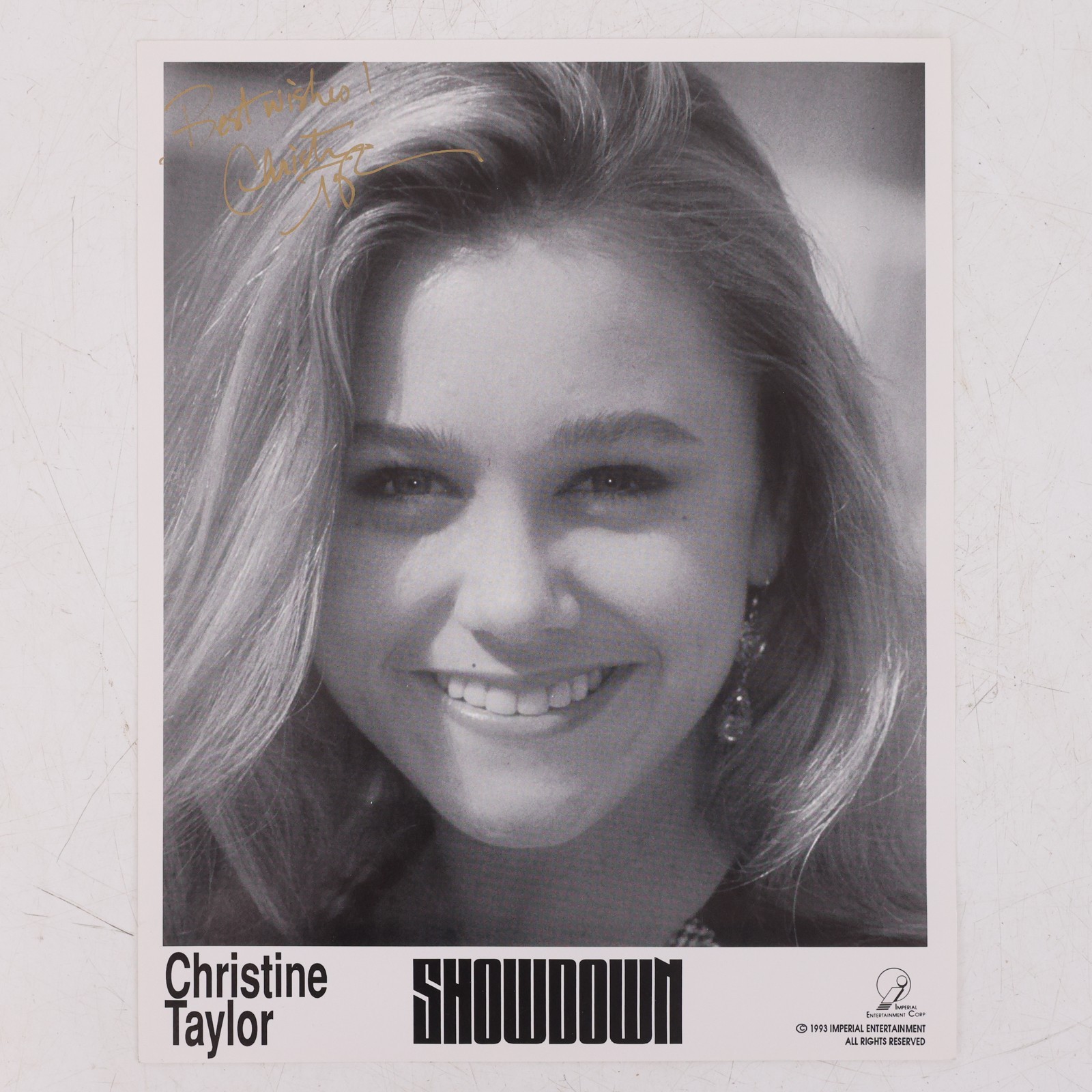 Christine Taylor Signed Autograph 8×10 Photo Showdown 1993 Movie Promo Vintage