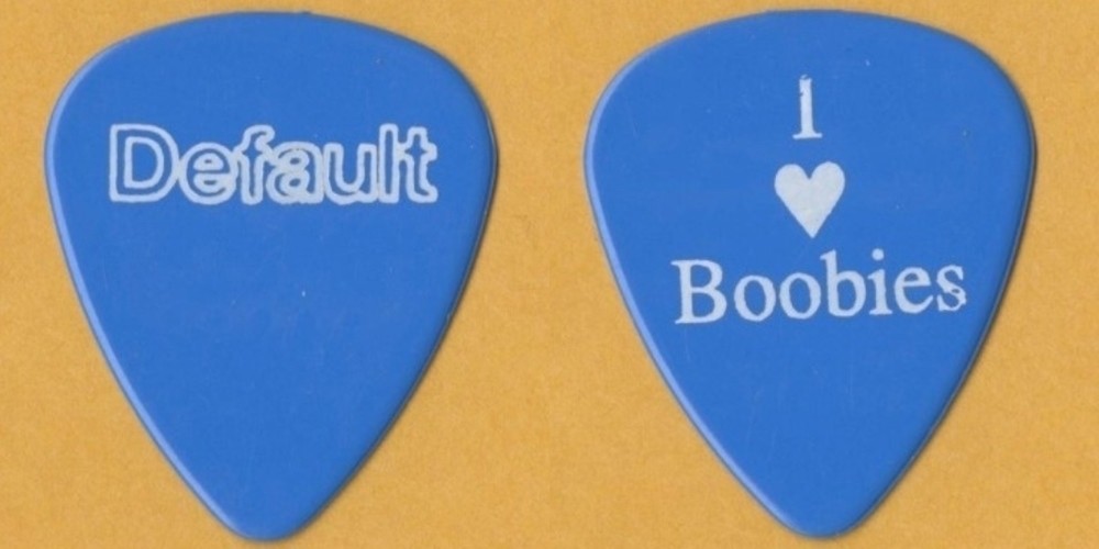 Default 2004 I Love Boobies concert tour Dallas Smith NO Dunlop logo Guitar Pick